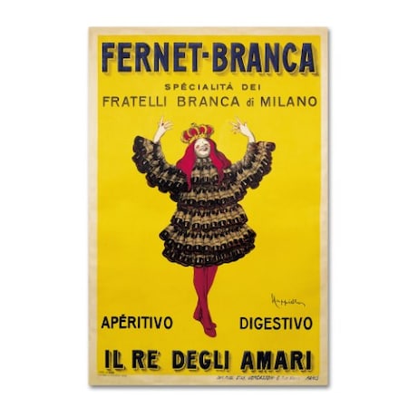 Vintage Apple Collection 'Fernet Branca Yellow' Canvas Art,16x24